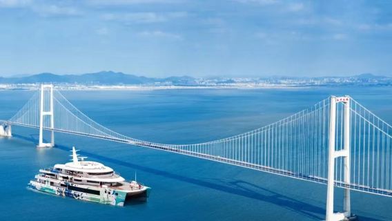 深圳蛇口大灣區遊船來回3小時看港珠澳大橋海上游無需通行證