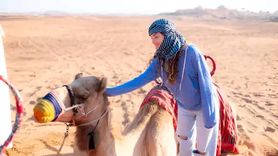 杜拜沙漠獵遊與獵鷹合影體驗