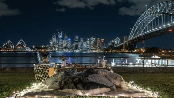 Picnic de lujo para dos con vistas al puerto de Sídney en Kirribilli