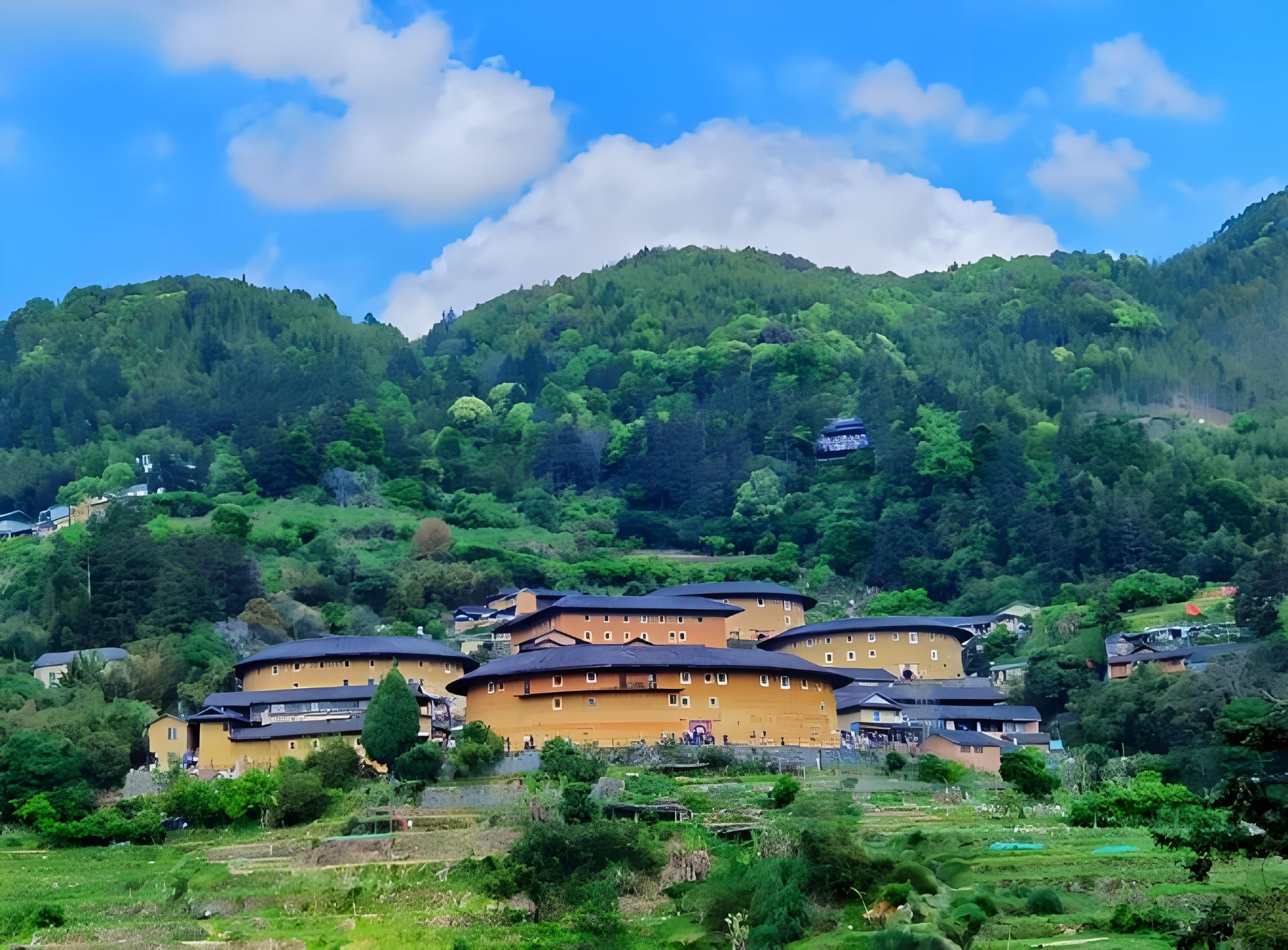 Tour di gruppo di 1 giorno da Xiamen a Yunshuiyao Tulou: esplora il poetico antico villaggio, patrimonio dell'umanità