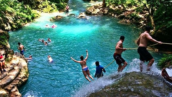 Jamaica Ocho Rios Dunn's River Falls and Blue Hole private 1-day tour (admission ticket not included)