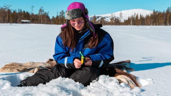 Levi: Snowmobile Safari with Ice Fishing and Outdoor Lunch