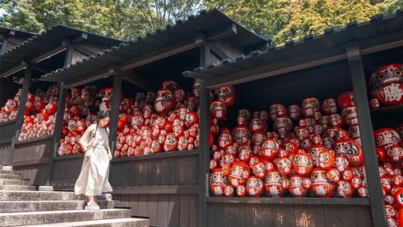 Stagione delle foglie d'acero: tour di un giorno al Villaggio di Shirakawa-go, al Tempio Katsuō-ji, al Sentiero di bambù di Arashiyama e al Santuario Nonomiya