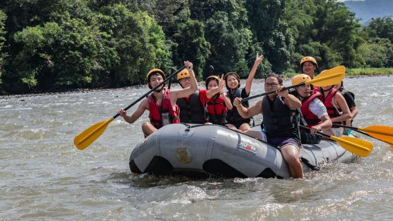 Sabah Kiulu Water Rafting, Floating Mosque, Tamparuli Suspension Bridge Half Day Shared Tour