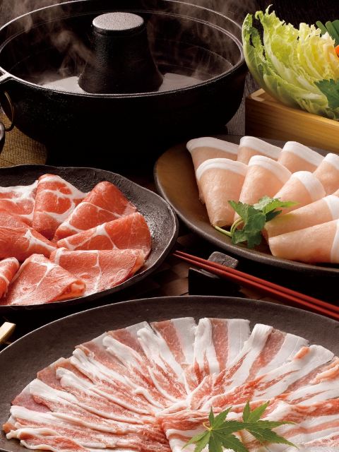 心齋橋 丸花 - 【豪華牛豬涮涮鍋】壽司・炸物・甜點全80種任食