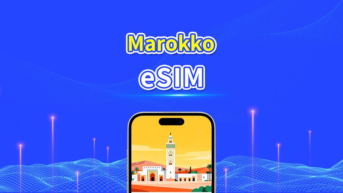 Marokko eSIM | 4G | Dagelijks/totaal datapakket | hoog snelheidsnetwerk | 24-uurs facturatie | 1-30 dagen | QR-code