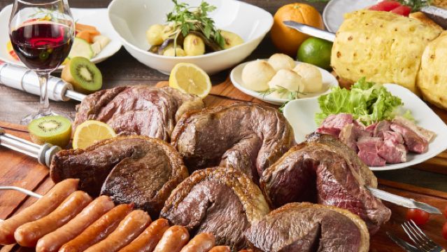 ชาบูชาบูบุฟเฟ่ต์บราซิล เนื้อย่าง 12 ชนิด + สลัด + เครื่องดื่มไม่อั้น - The Churrasco ชิโจ คาวาระมาจิ