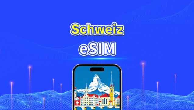 Schweiz eSIM | Højhastighedsdata | 5G/4G | Daglig pakke/datapakke | 24 timer | 1-30 dage | QR-kode