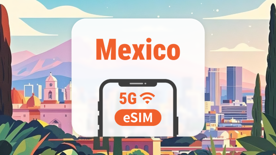 eSIM 5G Mexico | 2 mạng • All AI & TikTok | 1–30 ngày | QR Code