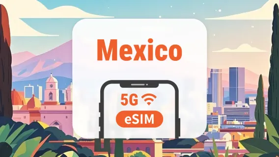 Mexico 5G eSIM | Dual Network • All AI & TikTok | 1–30 Days | QR Code