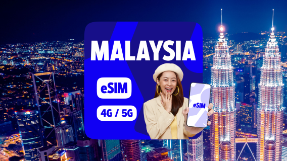 Malaysia Dataabonnemang 4G/5G eSIM | 500MB/Dagar-5GB/Dagar | 24H Beräkning|1-365Dagar