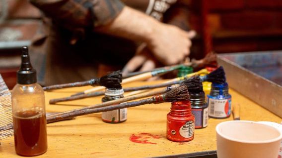 Istanbul: Ebru Marbling Tote Bag Workshop with Snacks
