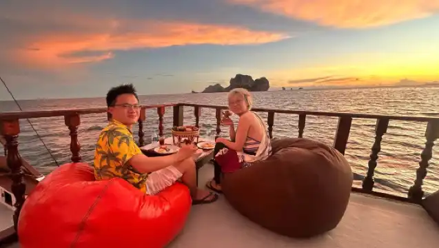 Krabi Red sailing boat Sunset Tour in Thailand Small Group/Seafood BBQ/Door-to-Door Pickup