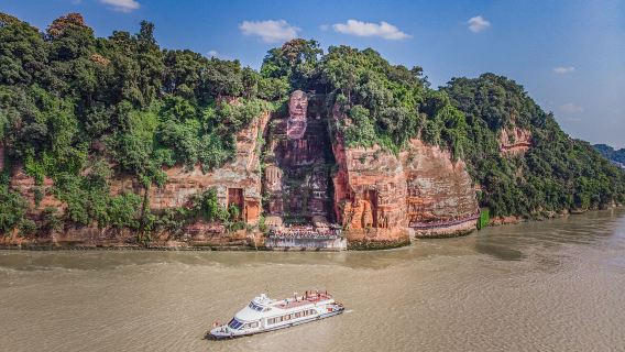 樂山大佛－遊江船票【嘉州渡】或【烏尤寺】船票＋紀念品