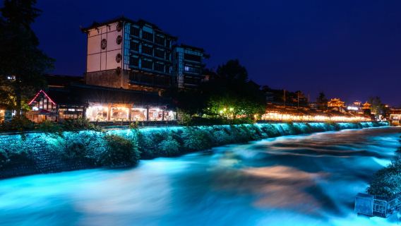 Dujiangyan half-day private tour and blue tears night view