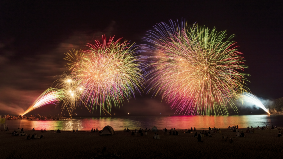 和歌山白浜サマー花火ワンデーツアー｜白良浜ビーチ夜空花火・和歌山海岸絶景