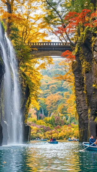 Japan Kyushu Miyazaki autumn leaves viewing Takachiho · Kumamoto Mount Aso · Kusasenri 1-day tour · Fukuoka round-trip