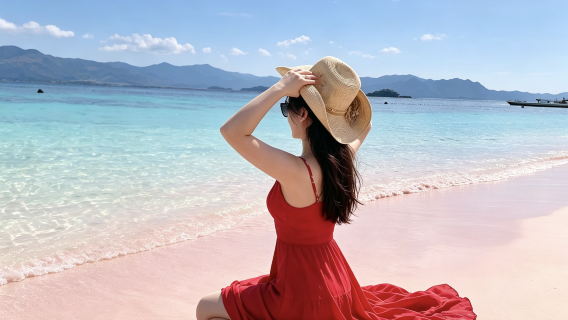 Pink Beach island hopping | Komodo dragon spotting, Padar snorkeling & manta ray tour with hotel pick-up & drop-off