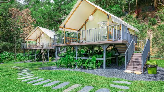 深圳雲棲·城隱山谷營地·過夜露營【2人：獨立衛浴帳篷＋下午茶＋晚餐＋早餐】