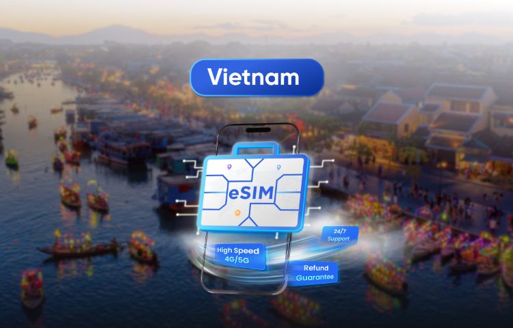 Vietnam eSIM | 1-30 Days | Up to 60GB High-Speed Data | Coverage on Leading Network