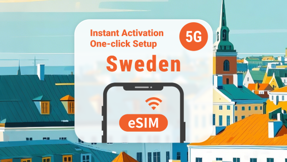 Zweden 5G eSIM | Meerdere netwerken | 1–30 dagen | Directe QR-code