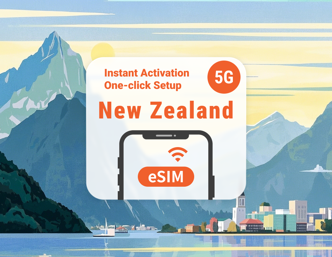 Nieuw-Zeelandse 5G eSIM | Ondersteunt ChatGPT & TikTok | 1–30 dagen | Directe QR-code