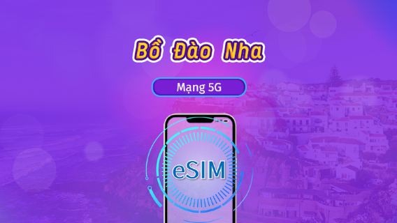 Bồ Đào Nha | eSIM 5G/4G | Gói trọn gói | Tính phí mỗi 24 giờ | 7–30 ngày | Mã QR