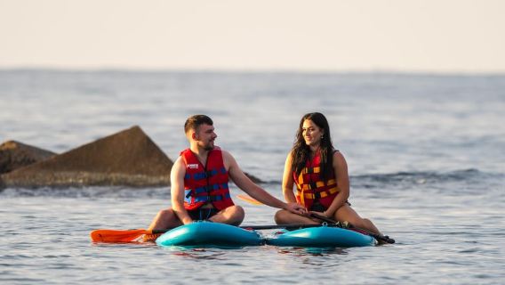 Barcelona: Sunrise Paddlesurf with Photos+Wetsuit+Instructor