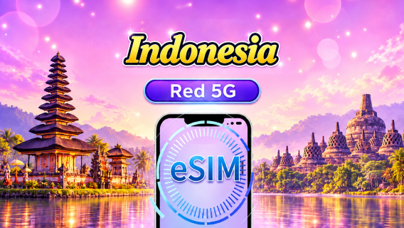 Indonesia | eSIM 4G/5G | Paquete diario/de datos | Facturación por 24 horas | Duración de 1 a 30 días | Código QR