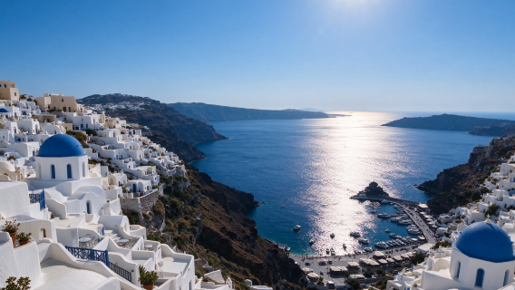 [Pemandu Berbahasa Cina] Sewa Peribadi Santorini: Oia + Gereja Kubah Biru + Imerovigli + Kilang Wain