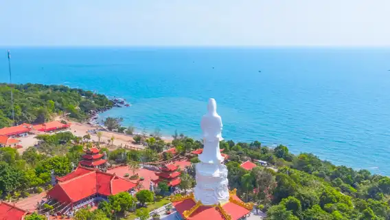 ทัวร์ 1 วันทางใต้ของเกาะฟูก๊วก + อาหารกลางวัน + บริการรับส่งโรงแรม [หาดซาว + วัดฮูกัว + เรือนจำฟูก๊วก]