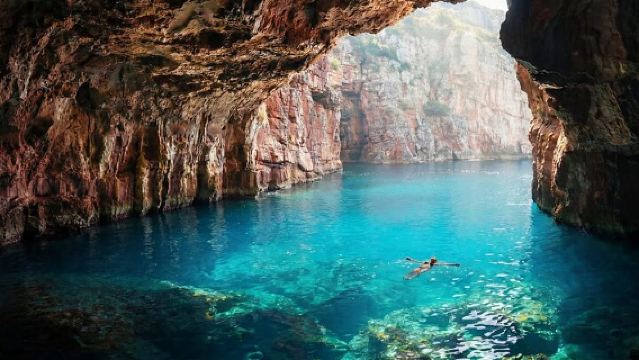 Kotor: Blue Cave Swim Stop, Lady of the Rocks & Submarine Base