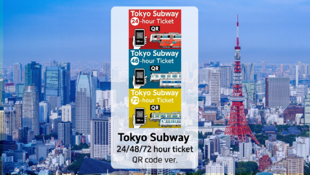 [Official Ticket] Tokyo Metro 24/48/72-hour QR E-ticket | Valid for travel to Ginza, Shinjuku, Shibuya, Omotesando, Toranomon, and other areas.