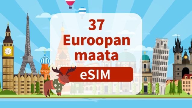 5G eSIM 37 Euroopan maassa | Päivä-/kokoaikainen paketti | 1–30 päivää | Päivittäinen laskutus | QR-koodi
