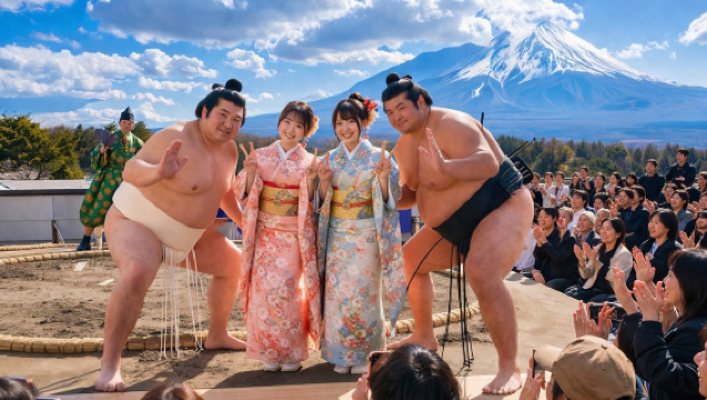 Espectáculo inmersivo de cultura de sumo "El camino del Yokozuna" al pie del Monte Fuji: vive dos símbolos culturales de Japón y crea recuerdos de viaje únicos