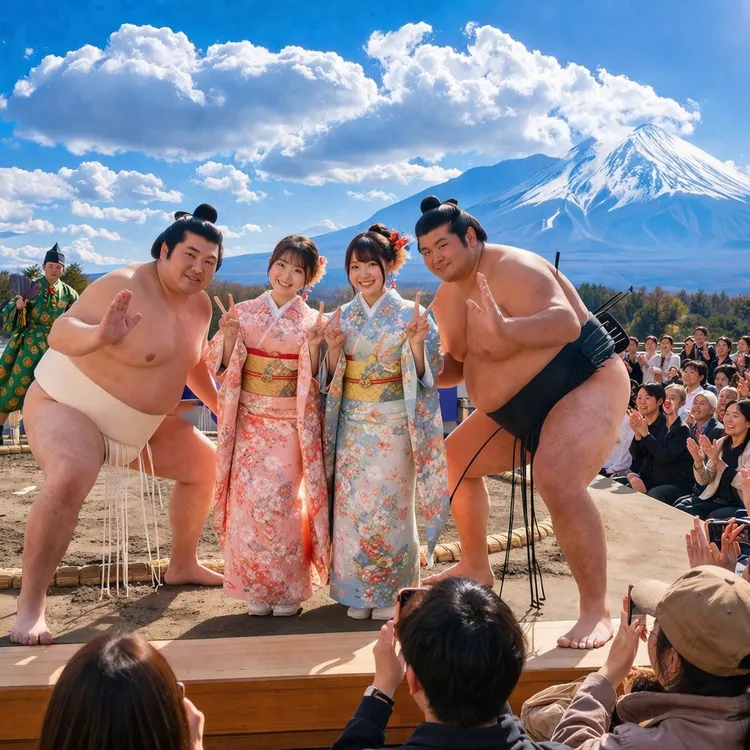 Sumo culture immersive show with yokozuna path and sumo hot pot