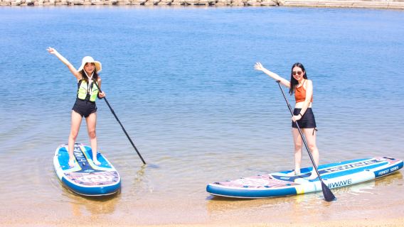 Half-day water fun around Osaka | Stand-up paddleboarding experience at Sennan Satoumi Park with professional coaching