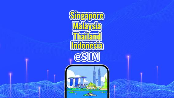 Southeast Asia 5G eSIM | Singapore/Malaysia/Thailand/Indonesia | Daily/Total Data Package | 1–30 Days | Calendar Day Billing | QR Code