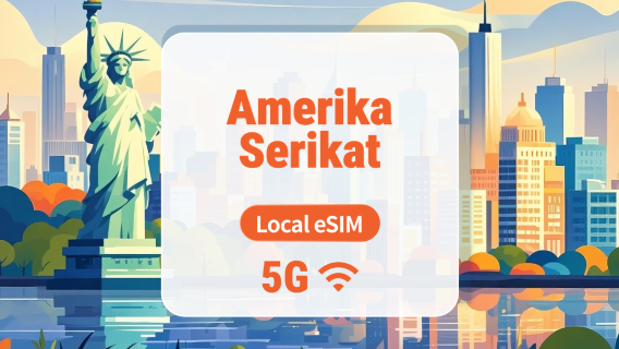 eSIM 5G USA T-Mobile | IP Lokal • All AI & TikTok | 15/30/60 Hari | QR Code