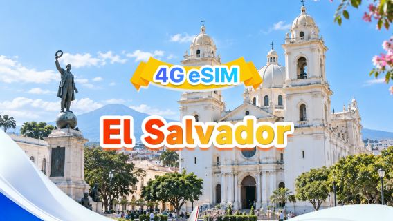 El Salvador | eSIM 4G | Tres redes · Compatible con todos los AI y TikTok | Total 1-30GB | 3-30 días | Facturación por 24 horas | Código QR