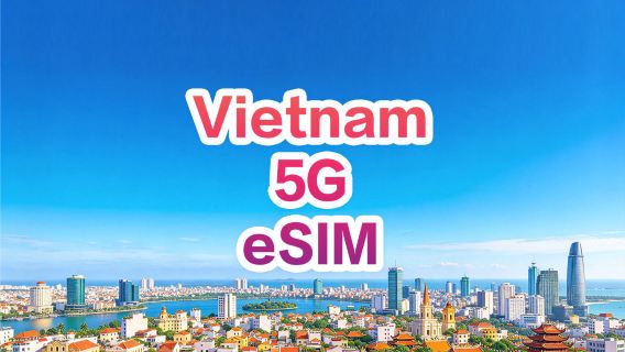 [เวียดนาม] 5G | eSIM | ใช้งานได้ 1-10 วัน | สมัครและใช้งาน | รองรับฮอตสปอต | รหัส QR