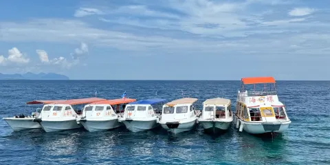 仙本那敦沙卡蘭海洋公園+珍珠島+曼達灣+軍艦島一日遊【海螺】