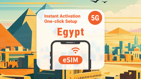 Egypte 5G eSIM | Meerdere netwerken | 1–30 dagen | Directe QR-code