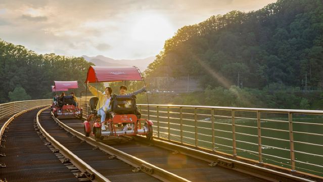 Excursión de un día por los alrededores de Corea del Sur | Mundo de Alpacas + Bicicleta de rieles en Gancheon + Jardín Botánico de la Mañana Tranquila