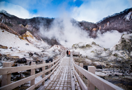 Hokkaido Noboribetsu Jigokudani Valley + Lake Tōya Observation Deck + Showa Shinzan Bear Ranch + Snow Ranch Day Tour