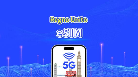 eSIM Regno Unito | 5G/4G | Pacchetto dati giornaliero/totale | 1–30 giorni | Fatturazione ogni 24 ore | Codice QR