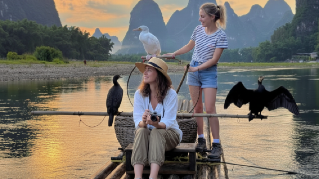 ล่องแพแม่น้ำหยูหลง + Shilihualang + สุดยอดถ้ำหินงอกหินย้อย + เดินเล่นถนนคนเดิน (ออกเดินทางจาก กุ้ยหลิน/หยางซั่ว)