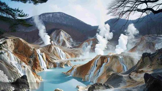 Sapporo tur/retur - Noboribetsu & Toya-søen & Showa Shinzan guidet tur/ekskl. entrébilletter