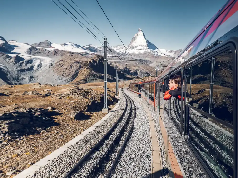 スイス：ツェルマット—ゴルネルグラート Gornergrat 歯軌列車往復