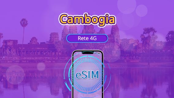 Cambogia | eSIM 4G/5G | Pacchetto giornaliero/di dati | Tariffazione a 24 ore | 1-30 giorni | Codice QR